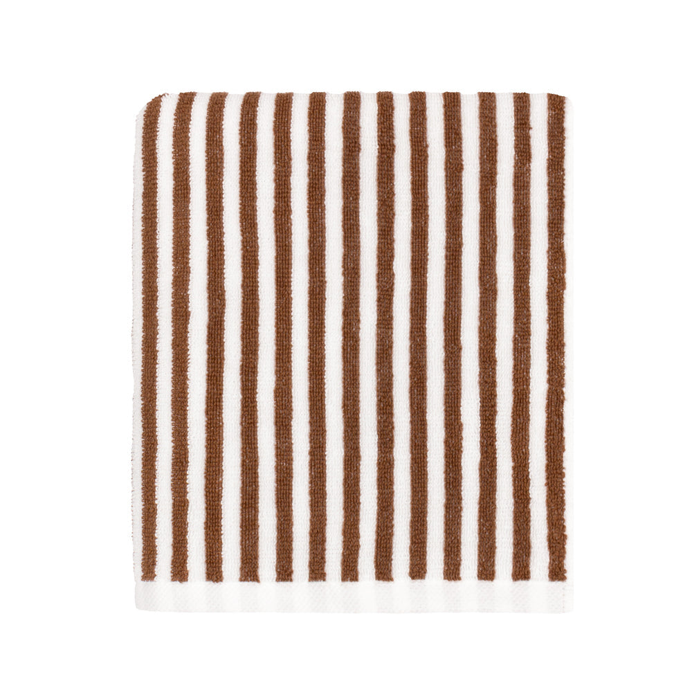 Hebden Striped Cotton Towels Pecan