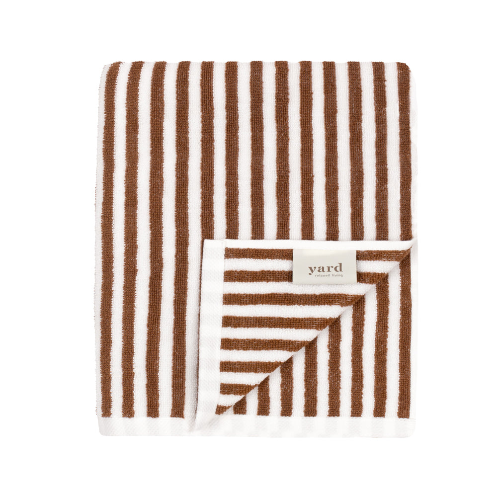 Hebden Striped Cotton Towels Pecan