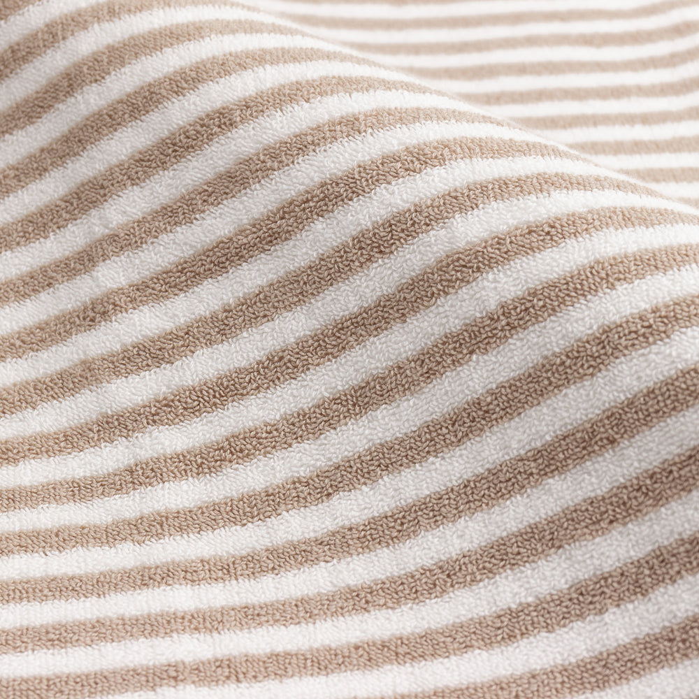 Hebden Striped Cotton Towels Natural