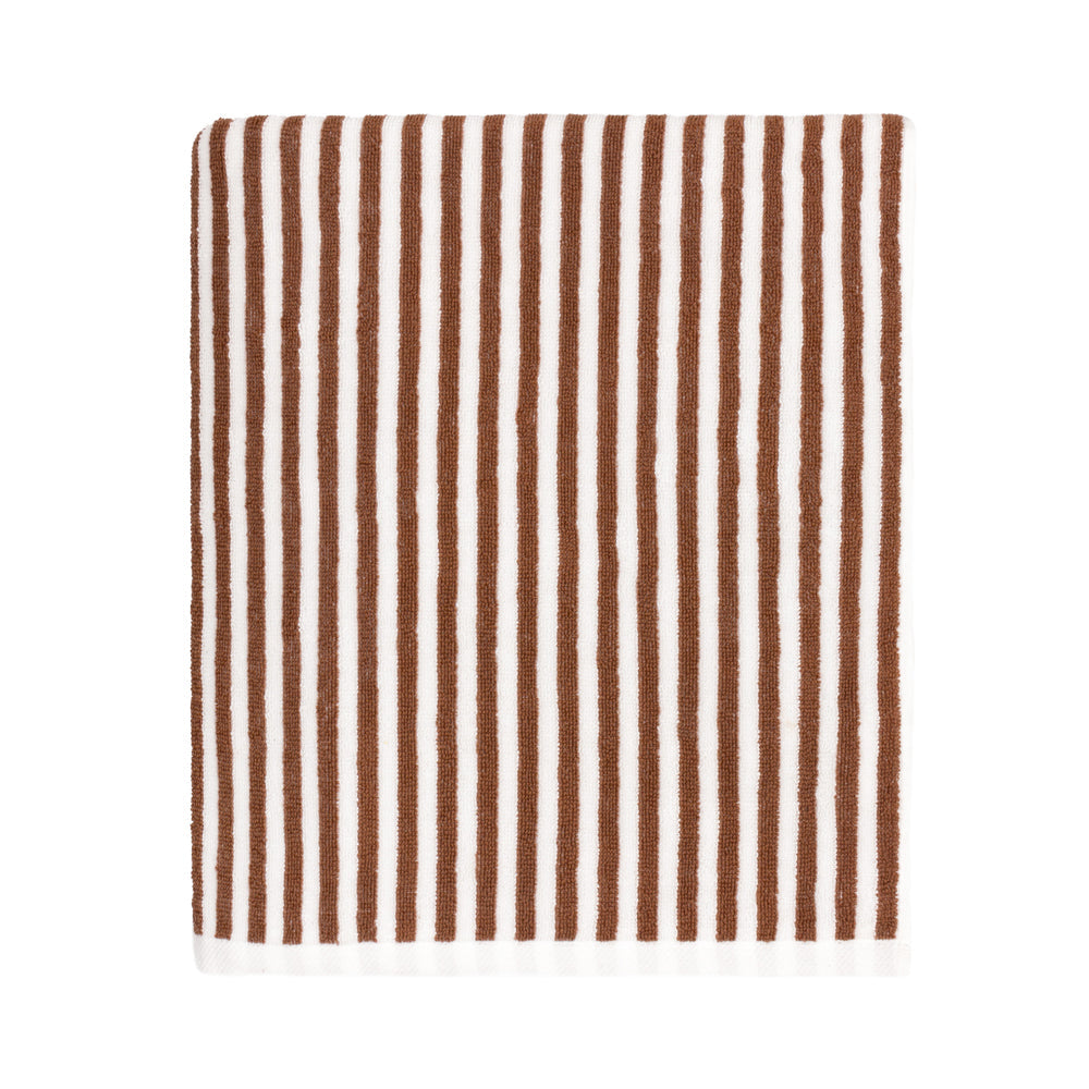 Hebden Striped Cotton Towels Pecan