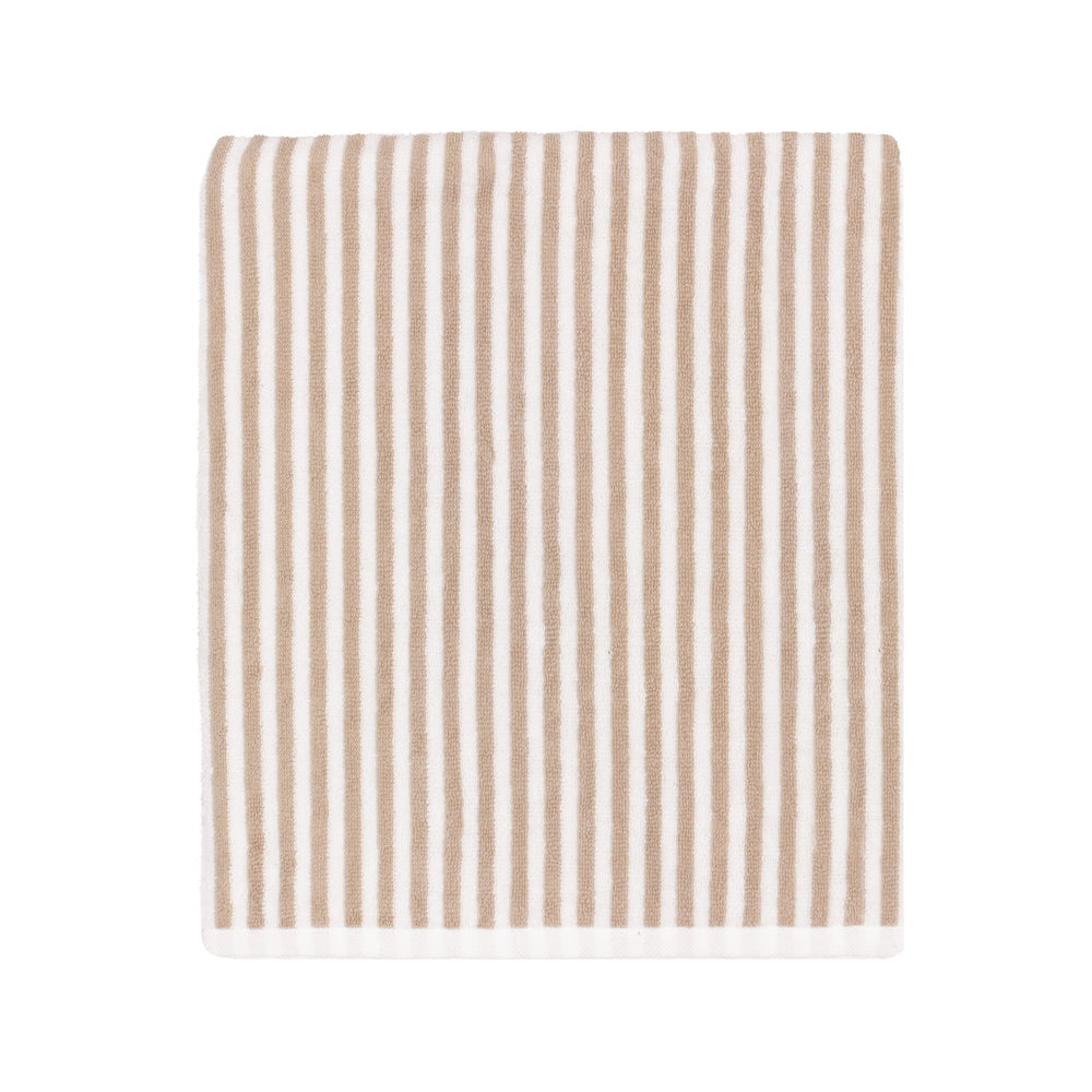 Hebden Striped Cotton Towels Natural
