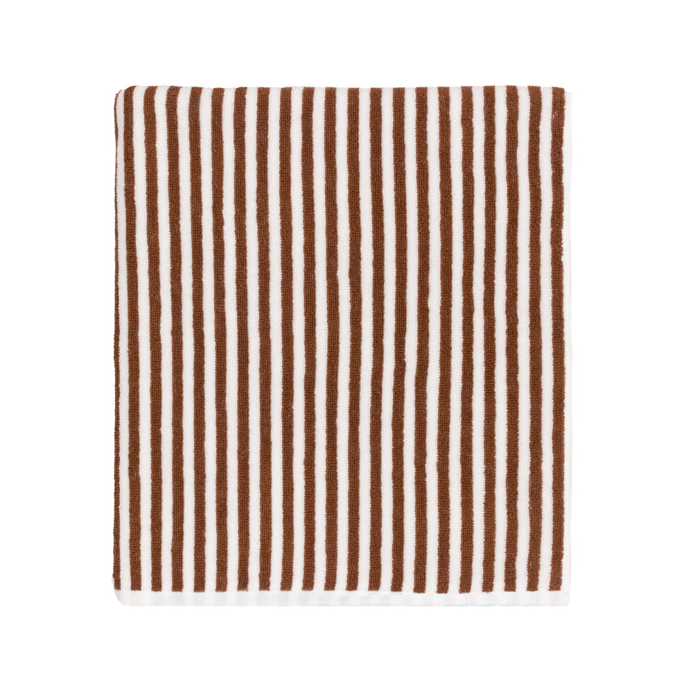 Hebden Striped Cotton Towels Pecan