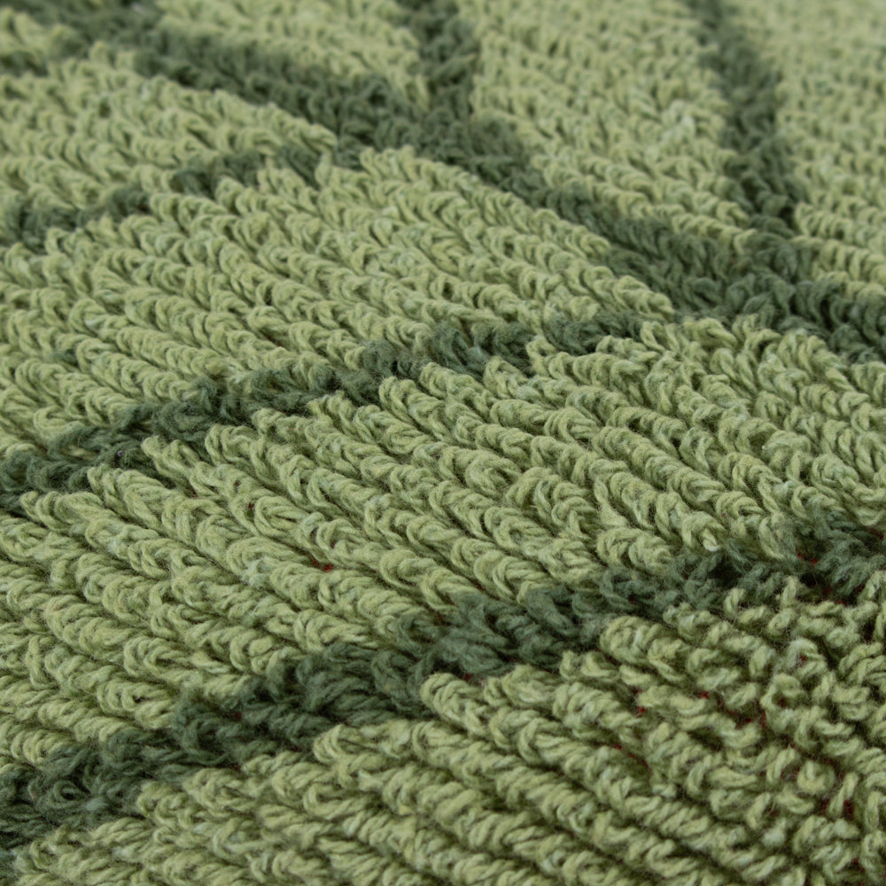 Little Nature Leaf Knitted Kids Cushion Green